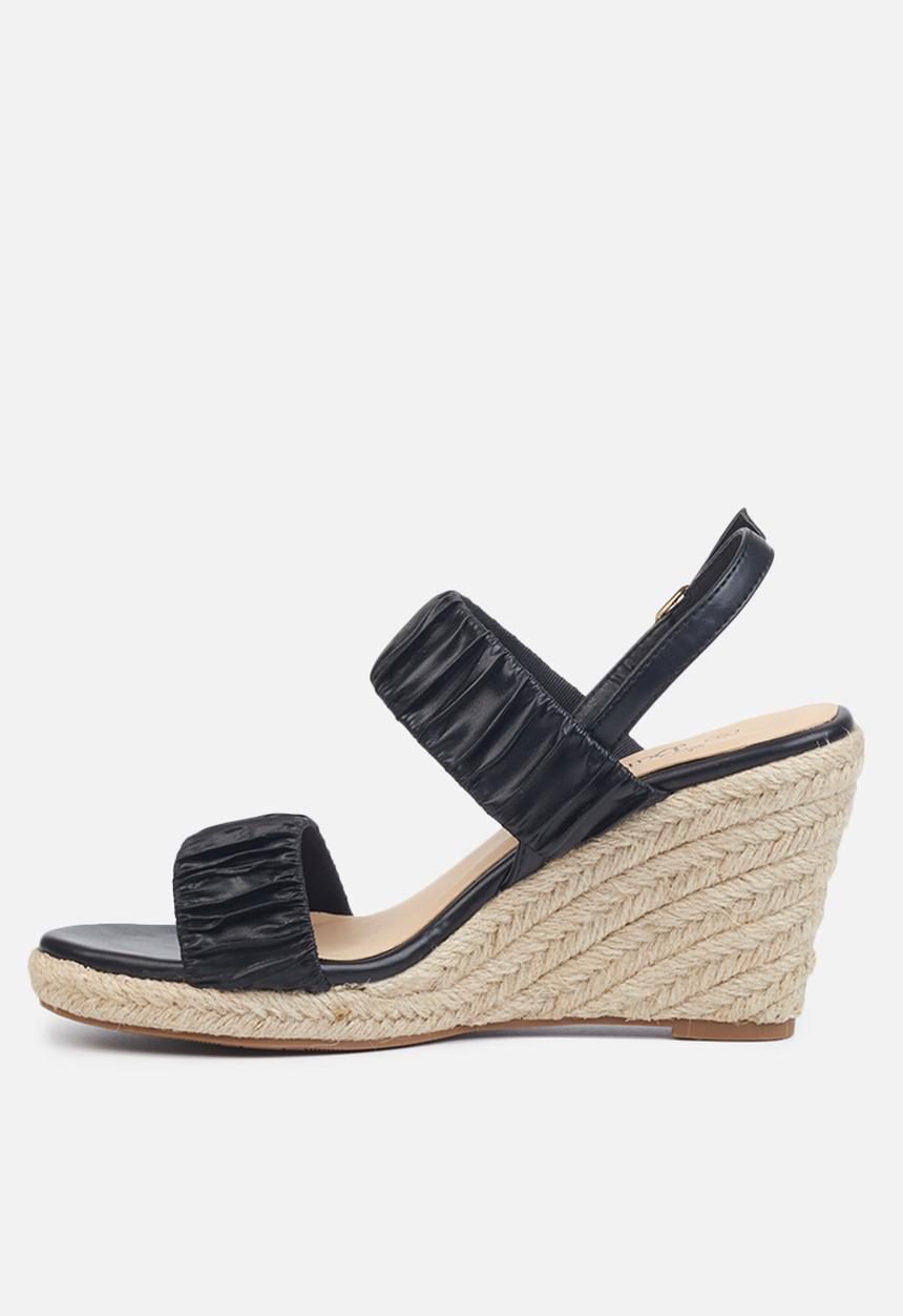 Drayco 7 espadrille wedge heel - black
