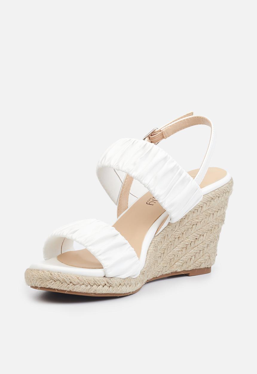 Butterfly Feet - Drayco 7 espadrille wedge heel - white