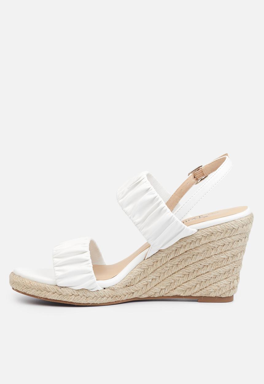Butterfly Feet - Drayco 7 espadrille wedge heel - white