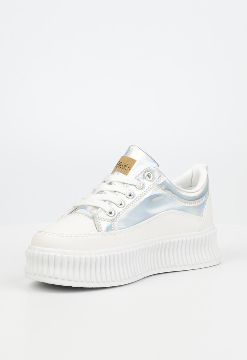 Miss Black - Smooch1 flatform sneaker - white