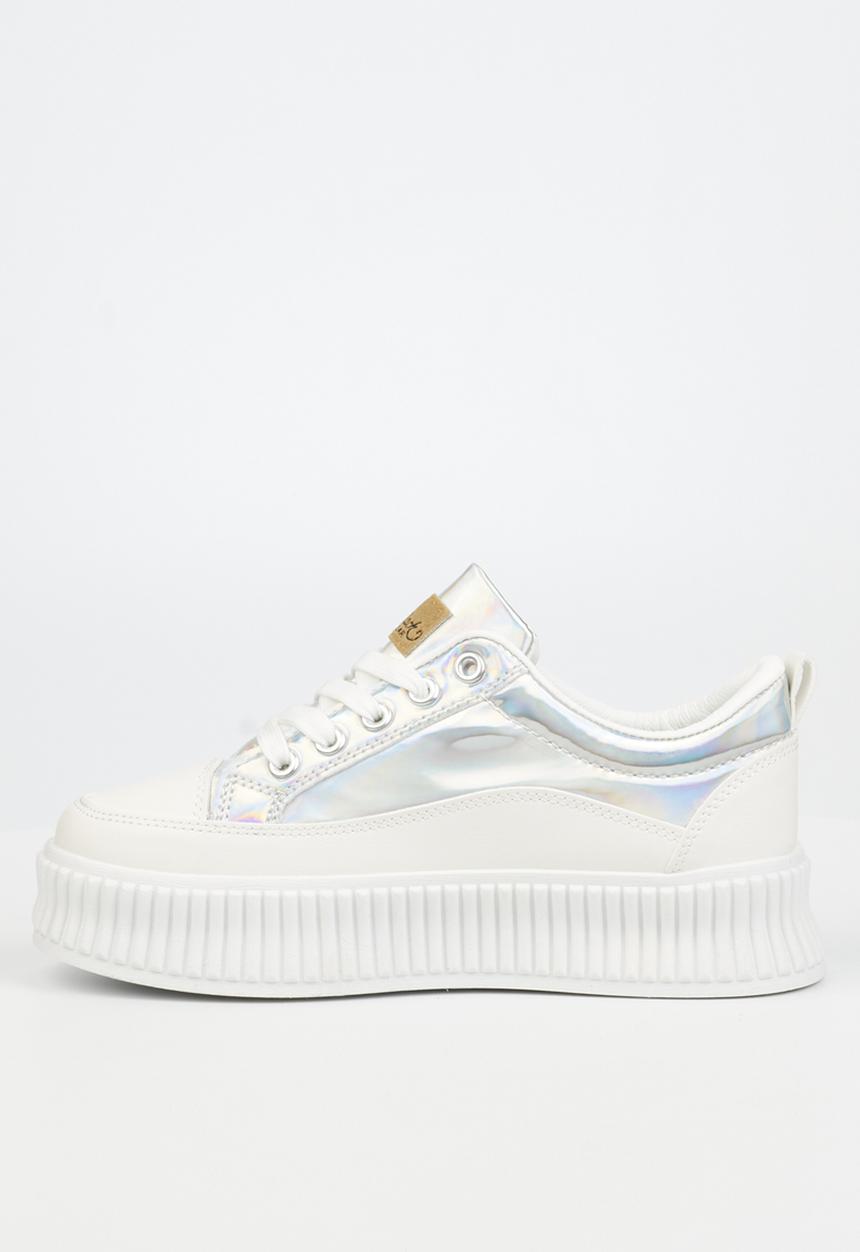 Miss Black - Smooch1 flatform sneaker - white