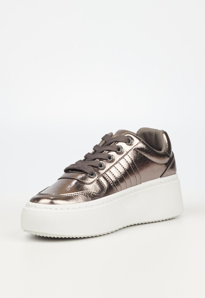 Miss Black - Trio2 flatform sneaker - pewter