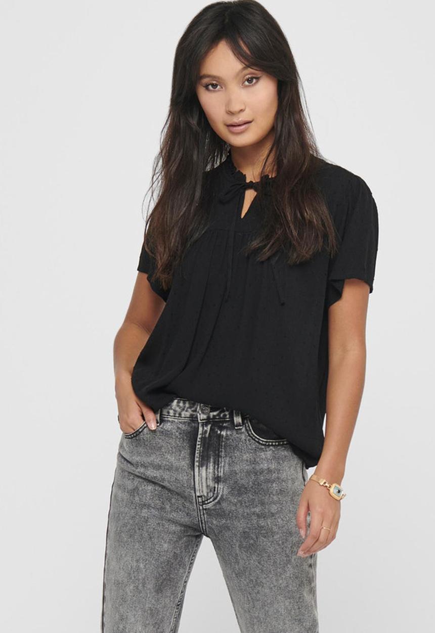 Jacqueline de Yong - Lima life short sleeve top - black