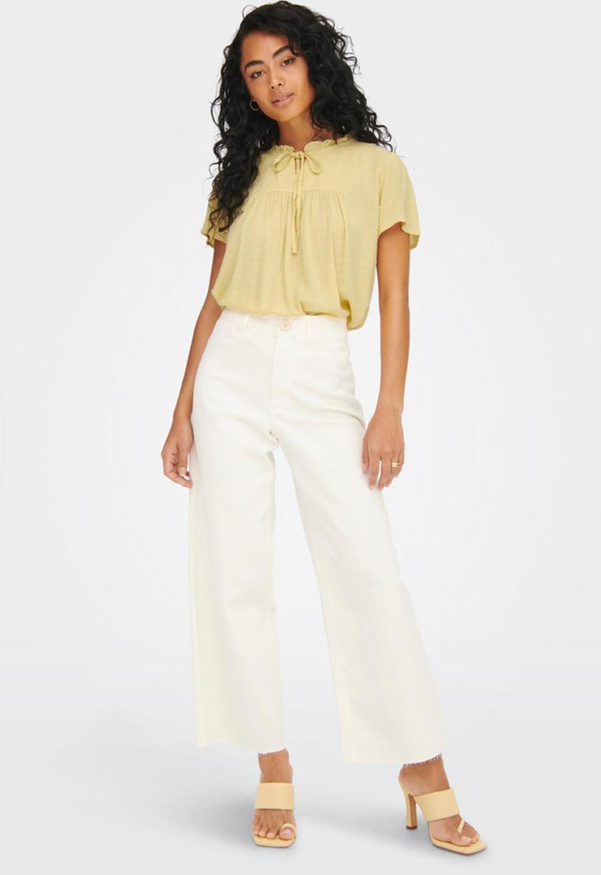 Jacqueline de Yong - Lima life short sleeve top - straw