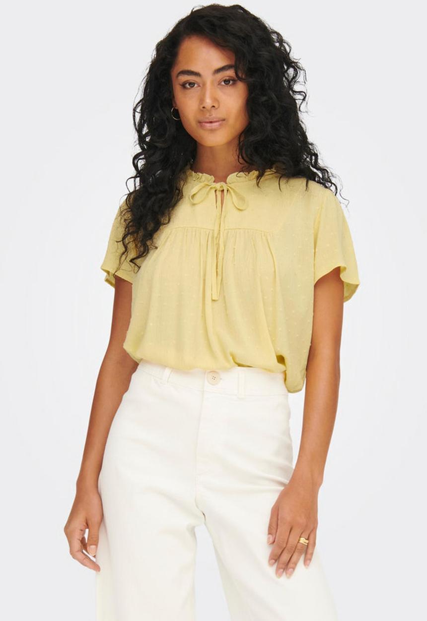 Jacqueline de Yong - Lima life short sleeve top - straw