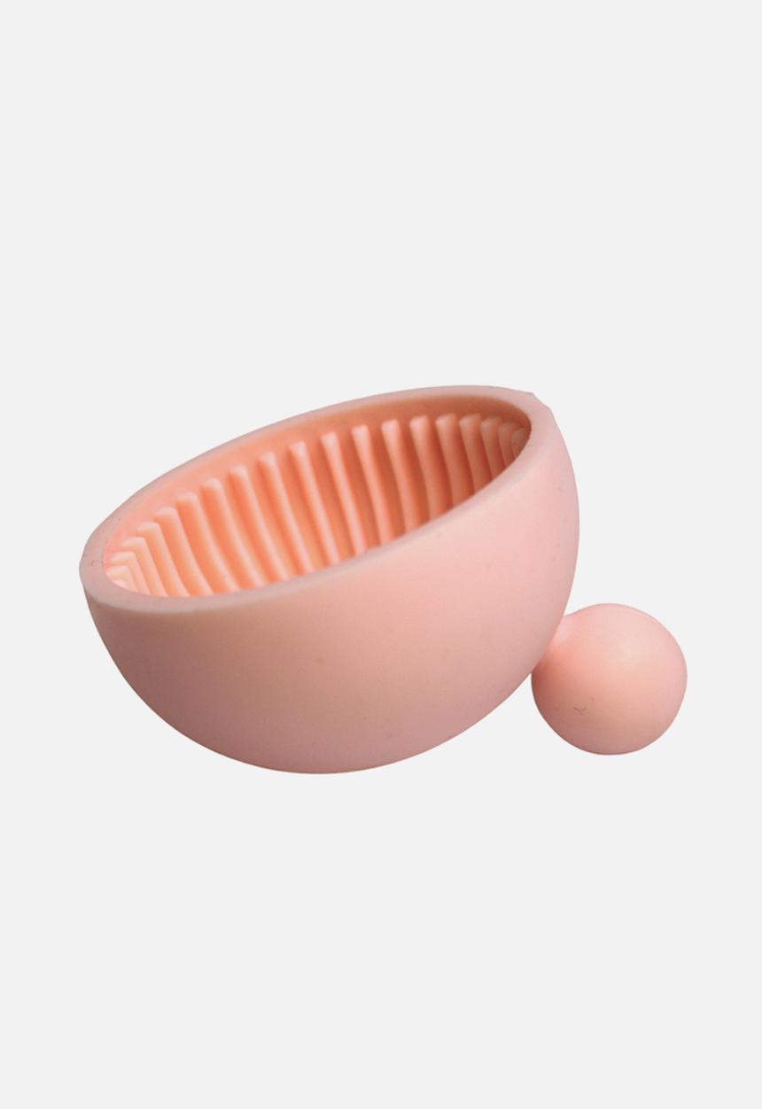 Glam Beauty - Silicone Makeup Brush Washing Bowl - Peach
