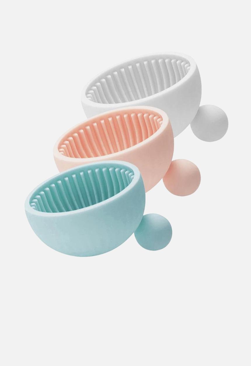 Glam Beauty - Silicone Makeup Brush Washing Bowl - Blue