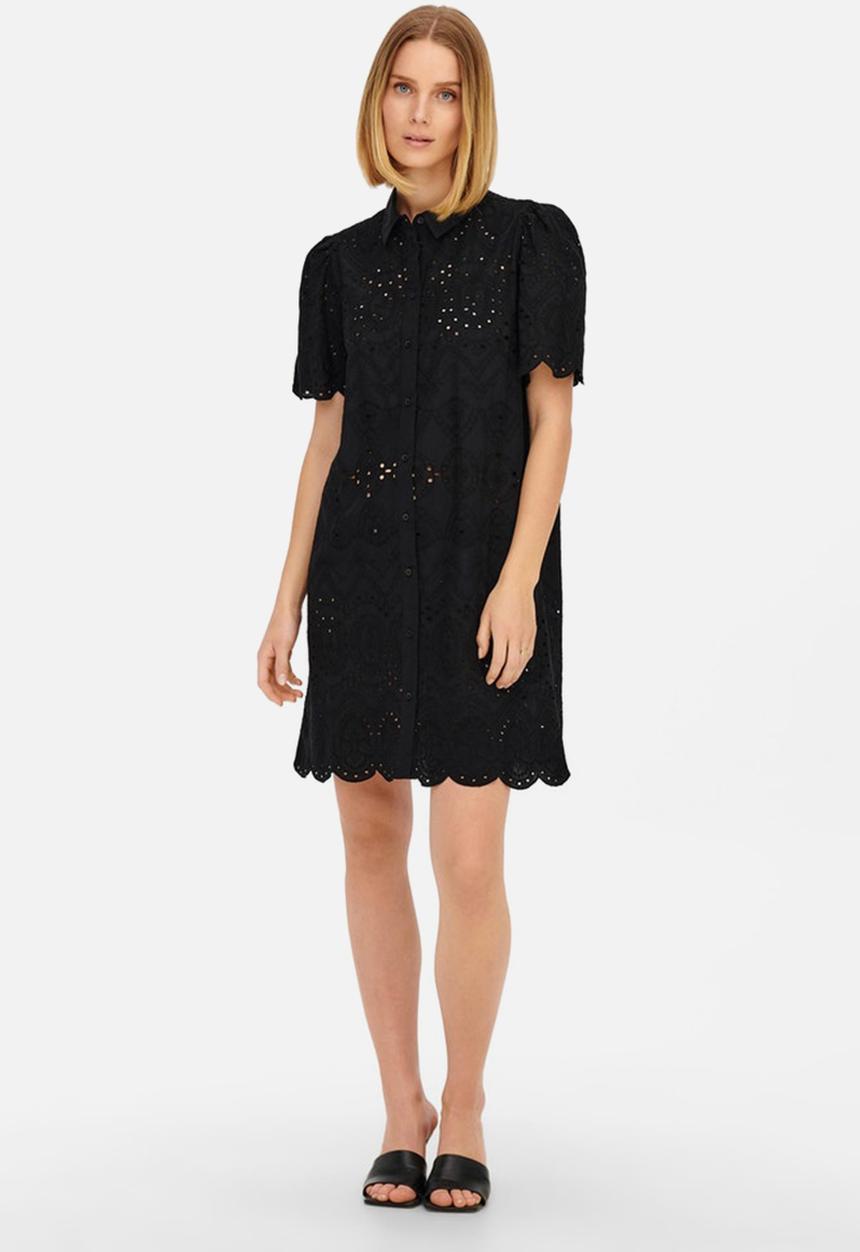 Jacqueline de Yong - Kalli 2/4 shirt dress - black