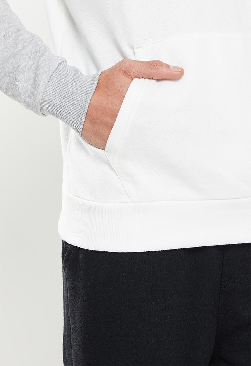 Under Armour - UA Rival Fleece Colorblock Hoodie - white & grey