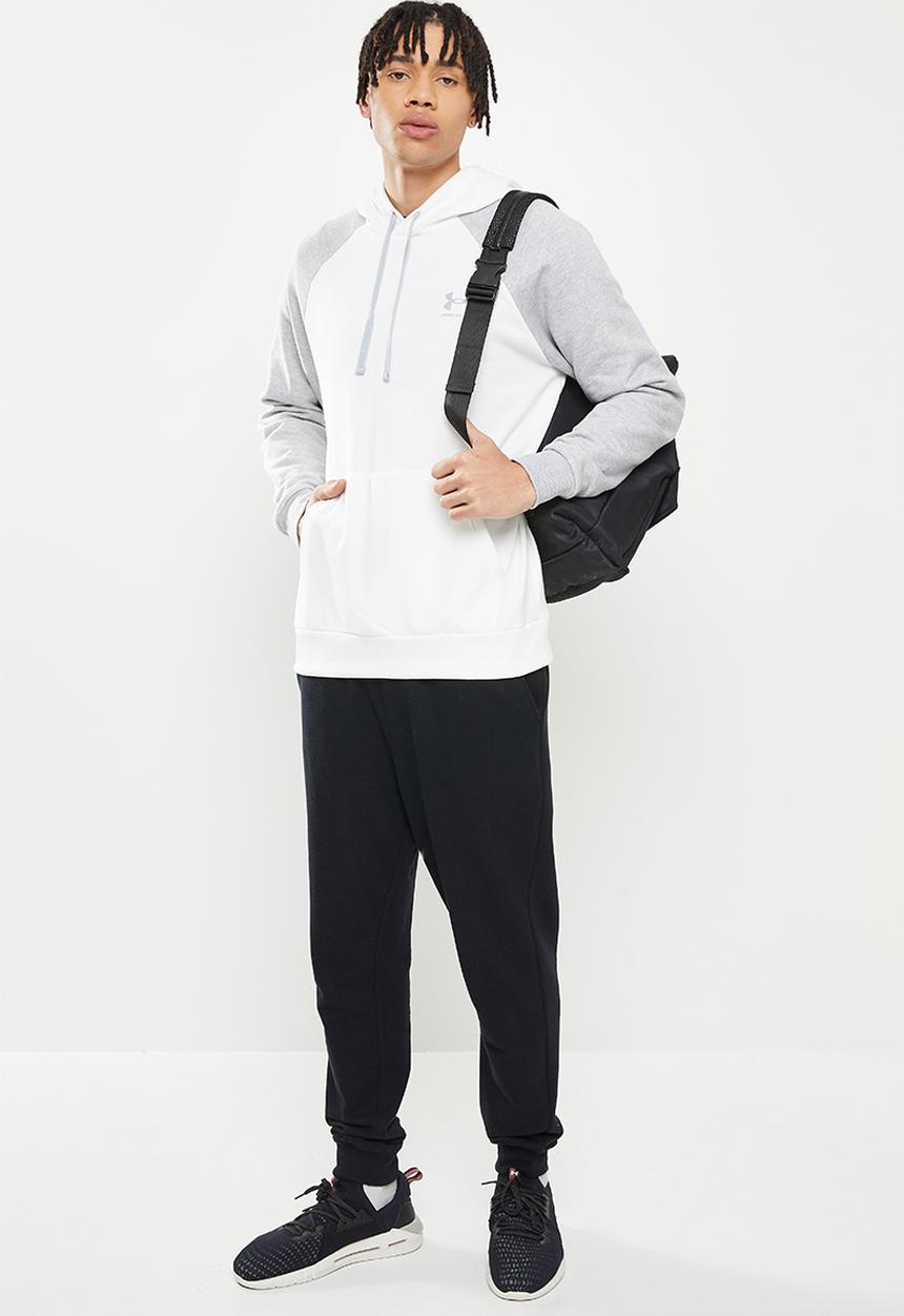 Under Armour - UA Rival Fleece Colorblock Hoodie - white & grey
