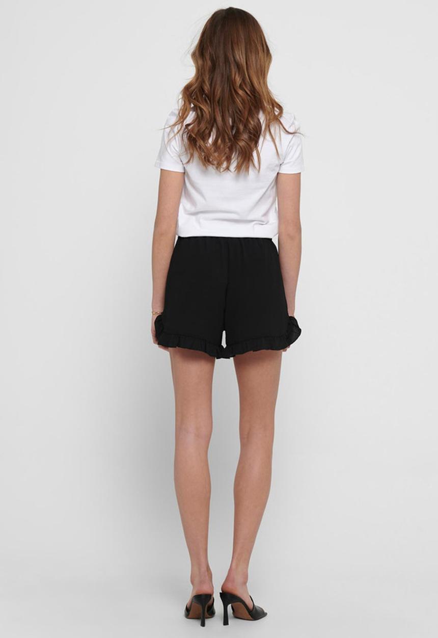 ONLY - Nova lux frill shorts - black