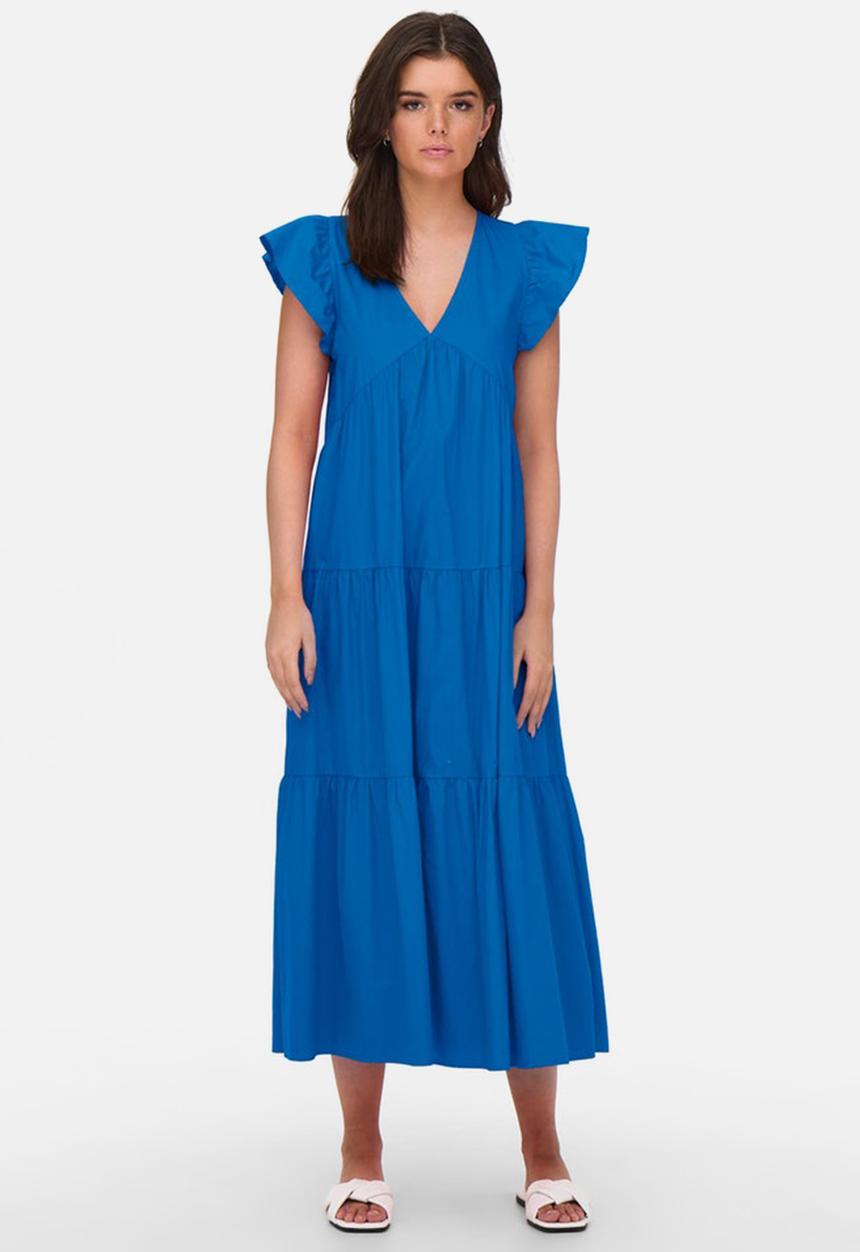 ONLY - Lindsey short sleeve ankle dress - strong blue