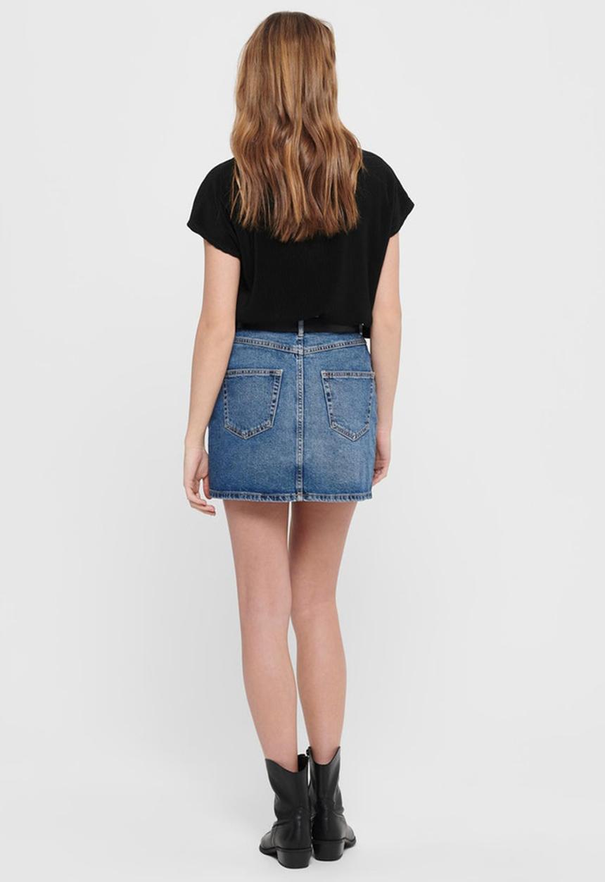 ONLY - Rose a-shape skirt denim - medium blue denim