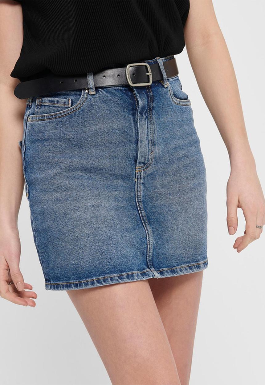 ONLY - Rose a-shape skirt denim - medium blue denim