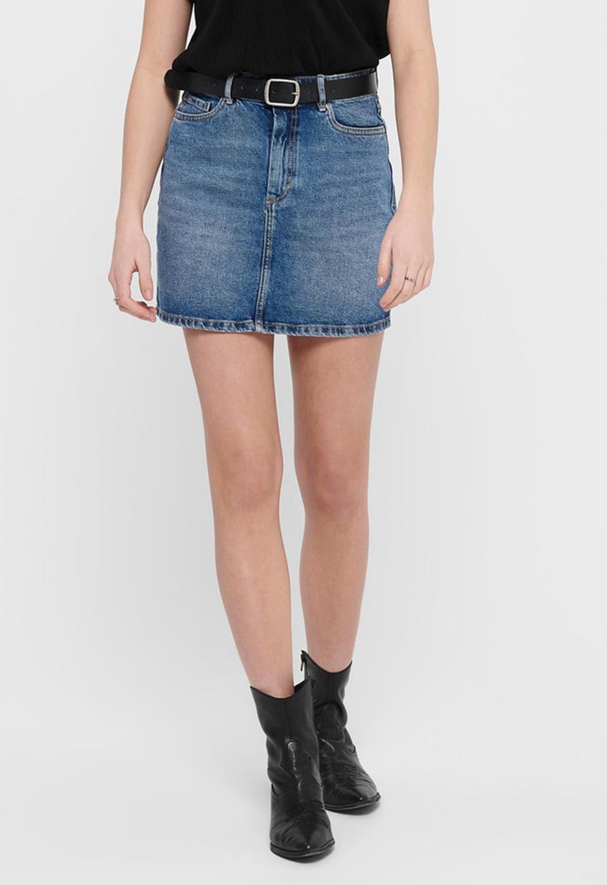 ONLY - Rose a-shape skirt denim - medium blue denim