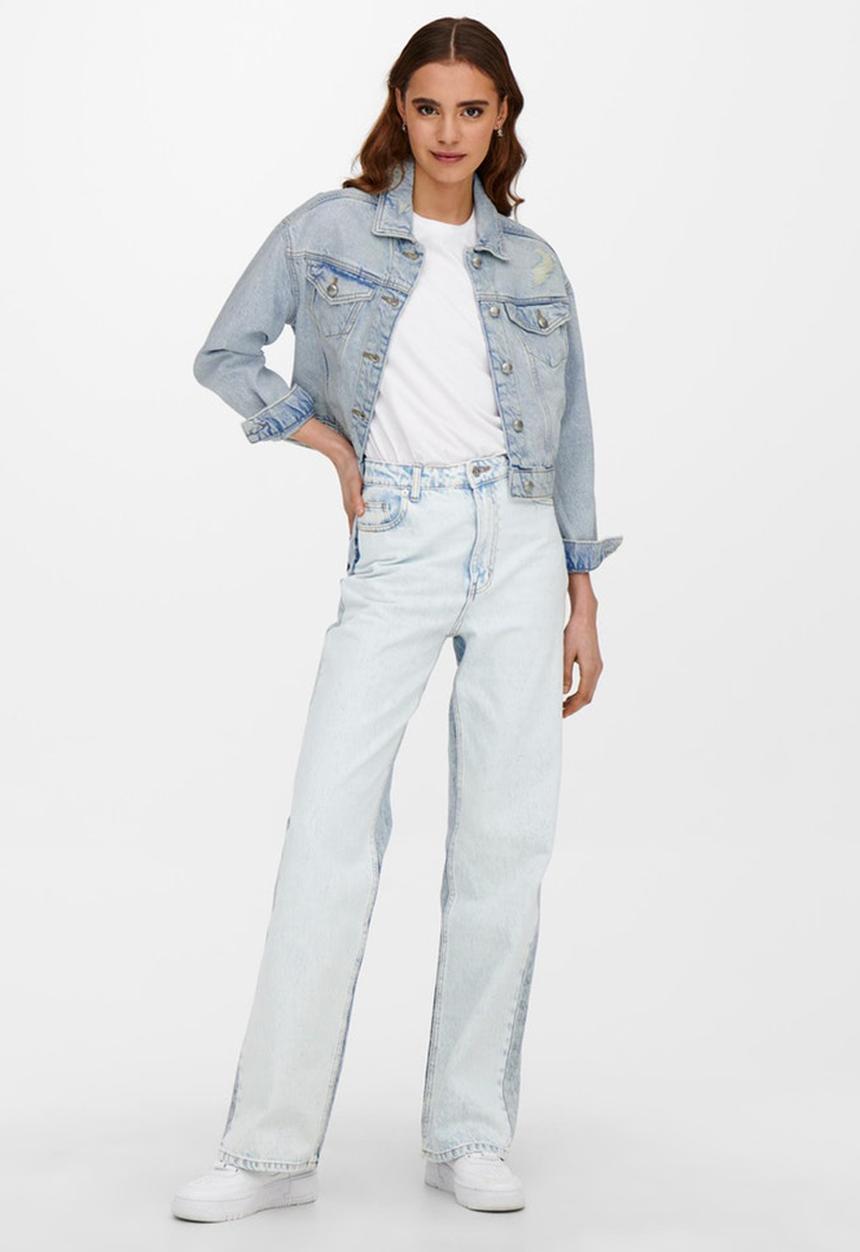 ONLY - Malibu life long sleeve denim jacket - light blue denim