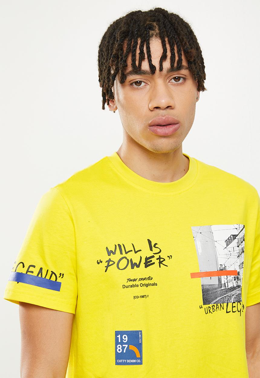 Cutty - Ajax badged regular fit T-shirt - yellow