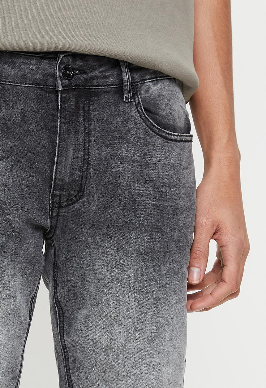 Cutty - Villa regular fit denim short - charcoal