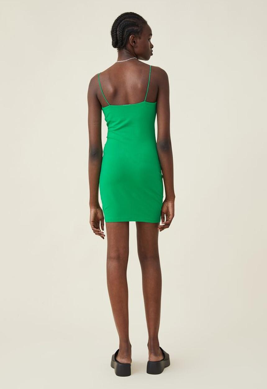 Cotton On - Bamboo viscose blend strappy mini dress - bright green