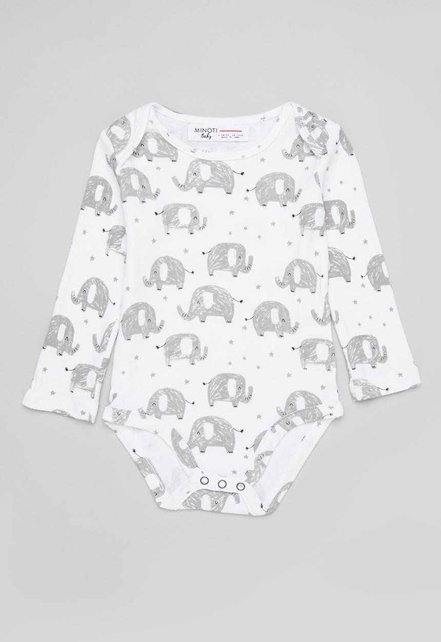 MINOTI - Elephant printed babygrow - multi