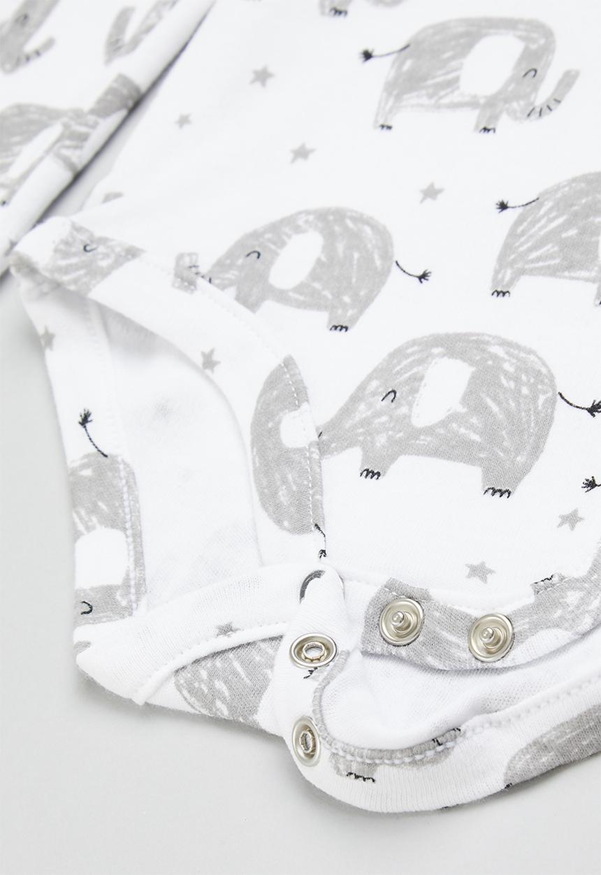 MINOTI - Elephant printed babygrow - multi