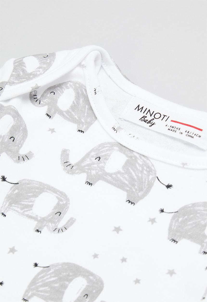 MINOTI - Elephant printed babygrow - multi