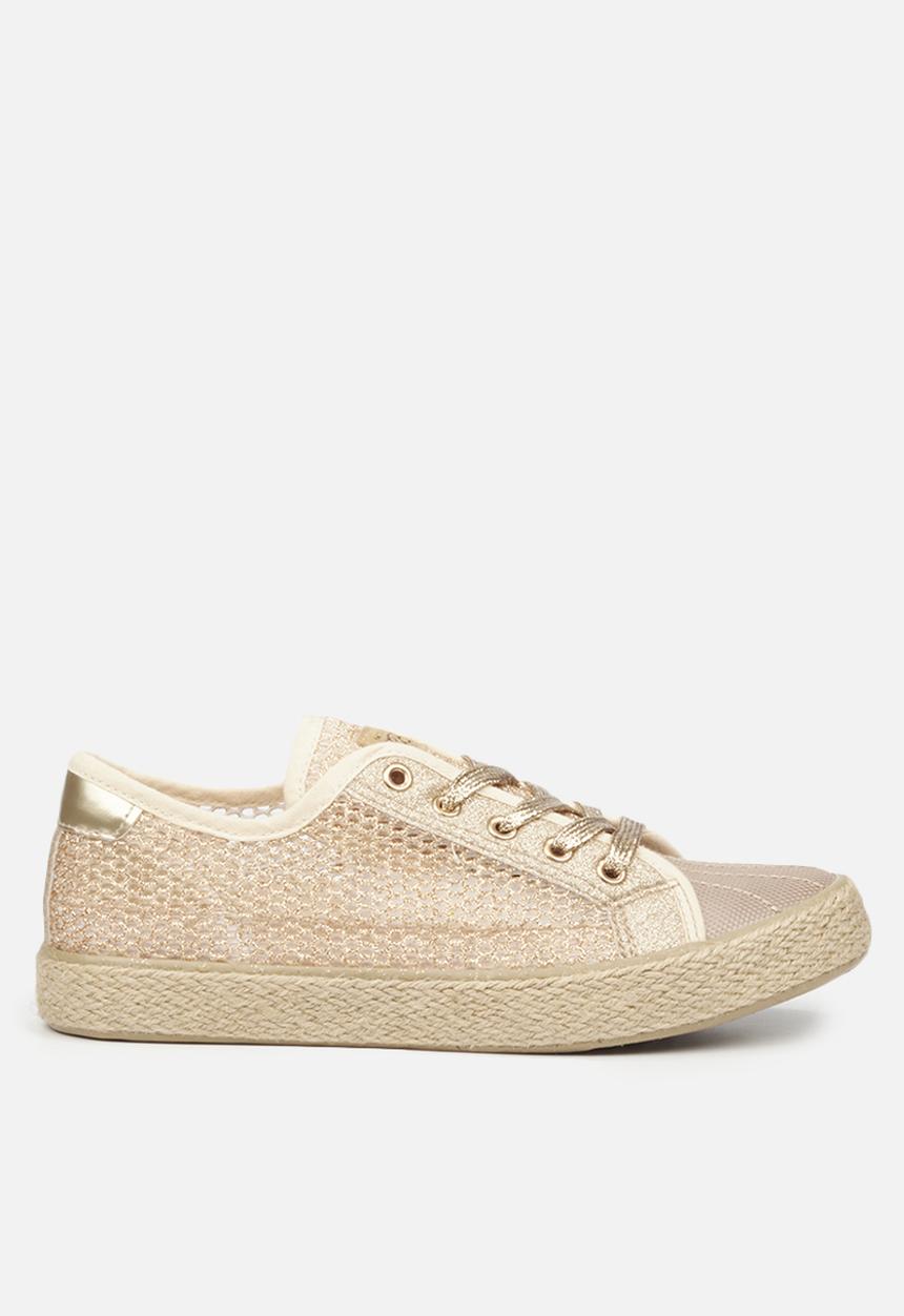 Miss Black - Republica3 espadrille sneaker - gold