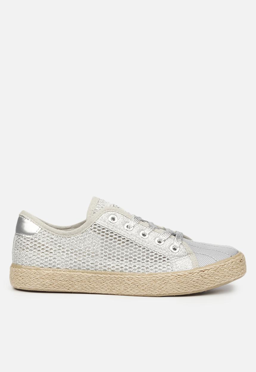 Miss Black - Republica3 espadrille sneaker - silver