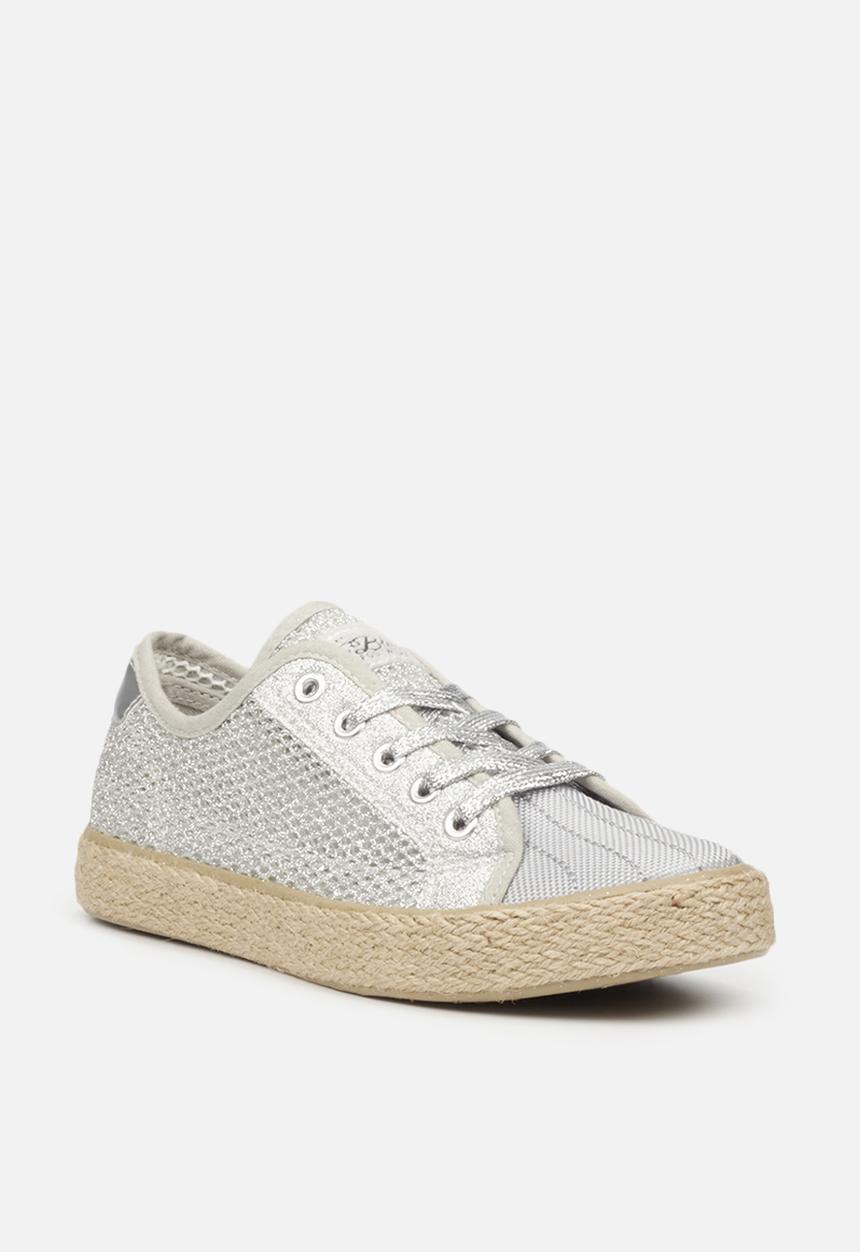 Miss Black - Republica3 espadrille sneaker - silver