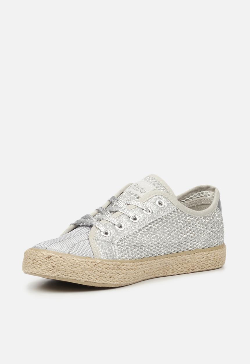 Miss Black - Republica3 espadrille sneaker - silver