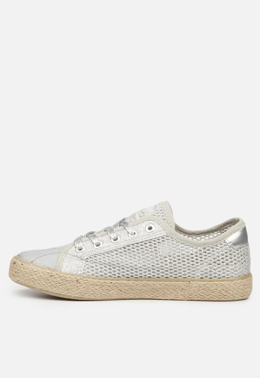 Miss Black - Republica3 espadrille sneaker - silver