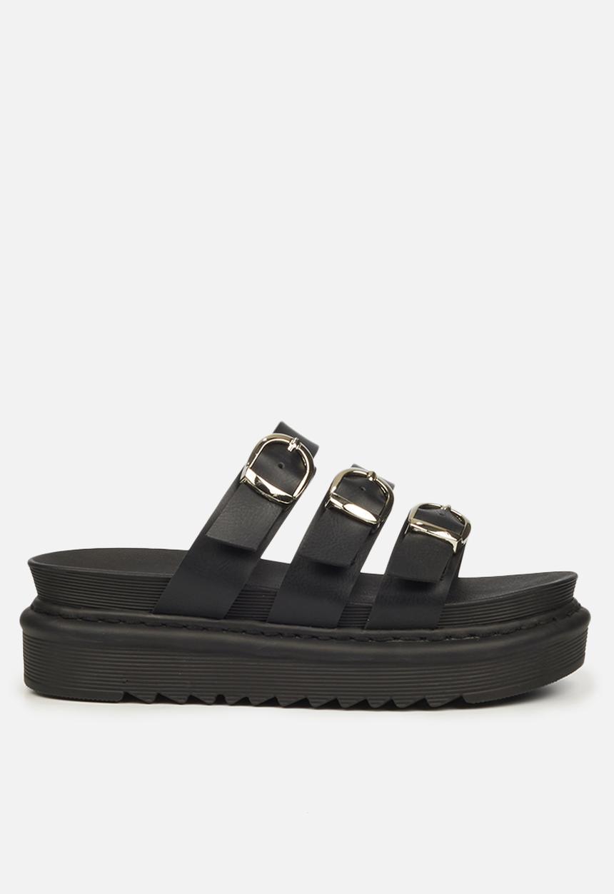 Rock & Co - Rouge 2 chunky flatform slide - black