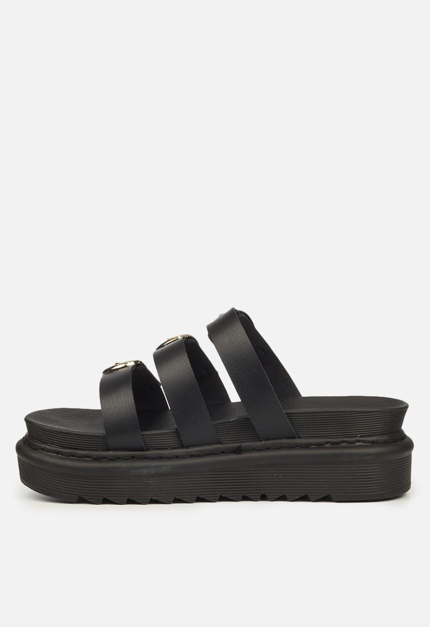 Rock & Co - Rouge 2 chunky flatform slide - black