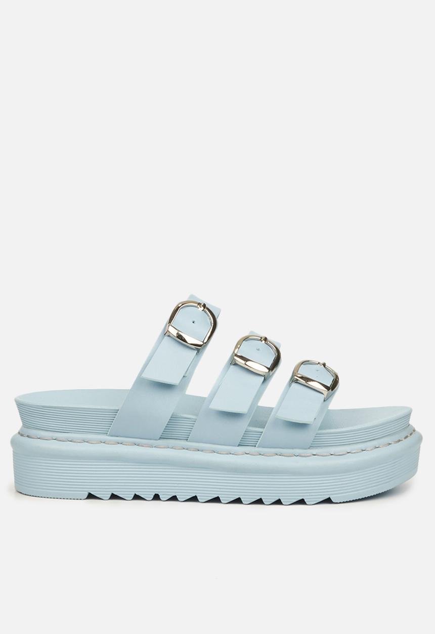 Rock & Co - Rouge 2 chunky flatform slide - blue