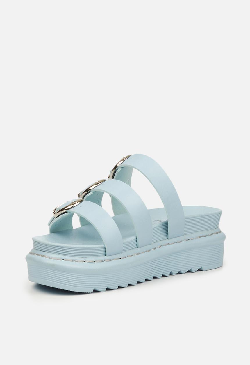 Rock & Co - Rouge 2 chunky flatform slide - blue