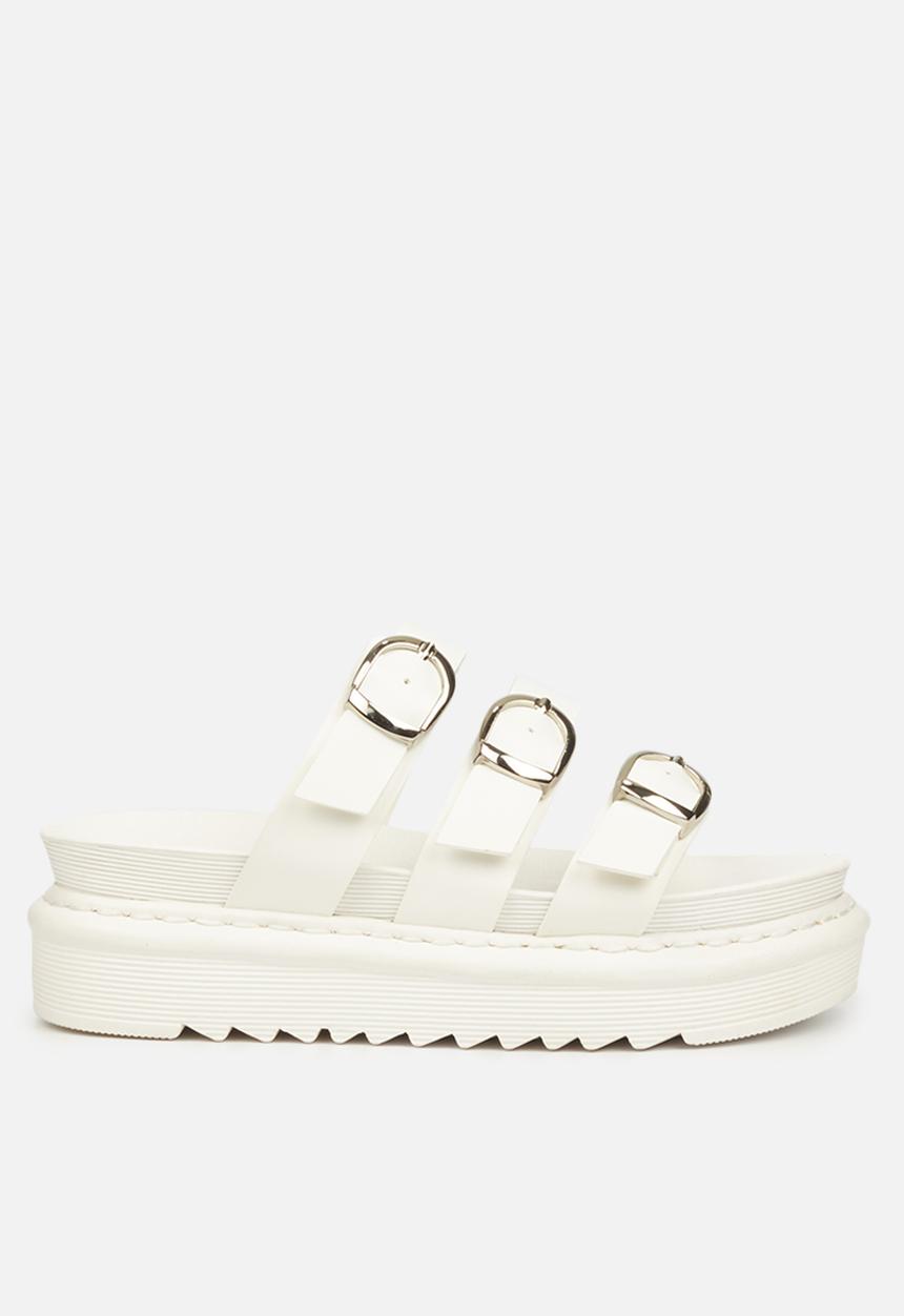 Rock & Co - Rouge 2 chunky flatform slide - white