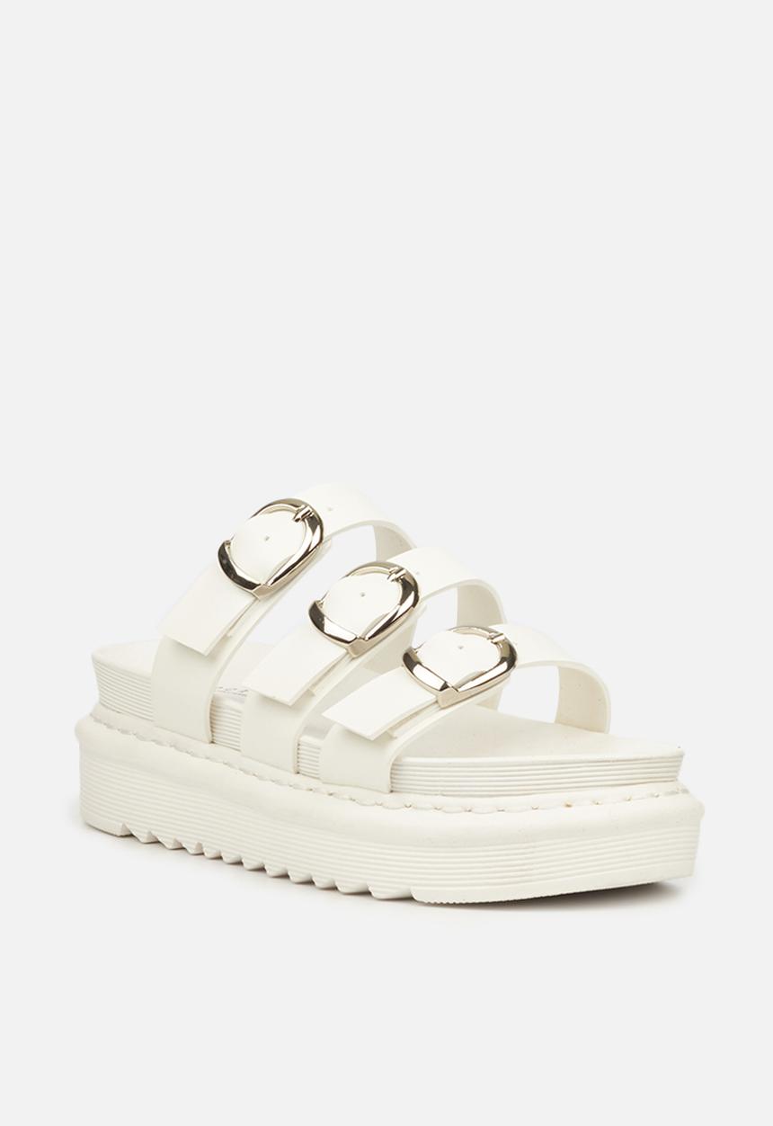 Rock & Co - Rouge 2 chunky flatform slide - white