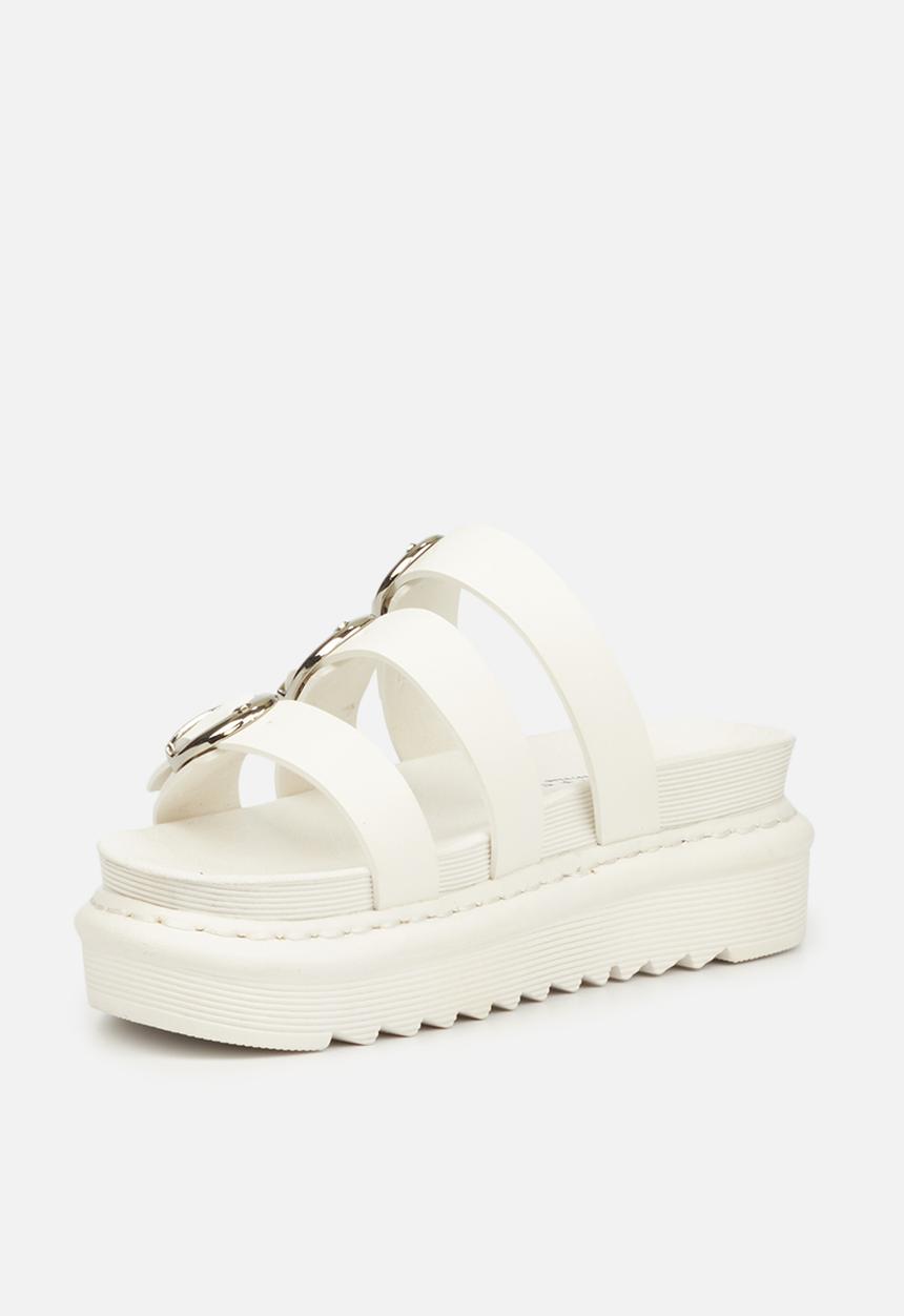 Rock & Co - Rouge 2 chunky flatform slide - white