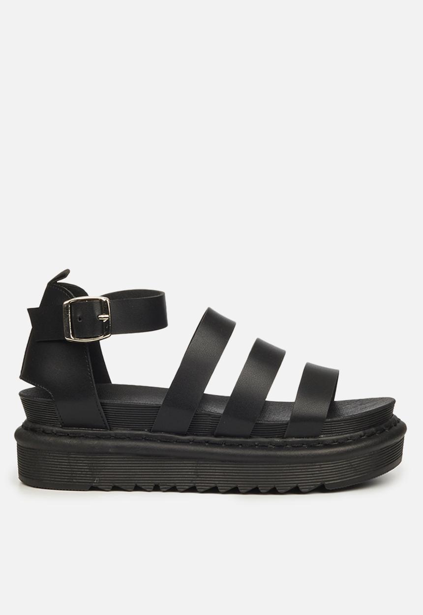 Rock & Co - Rouge 4 chunky flatform sandal - black