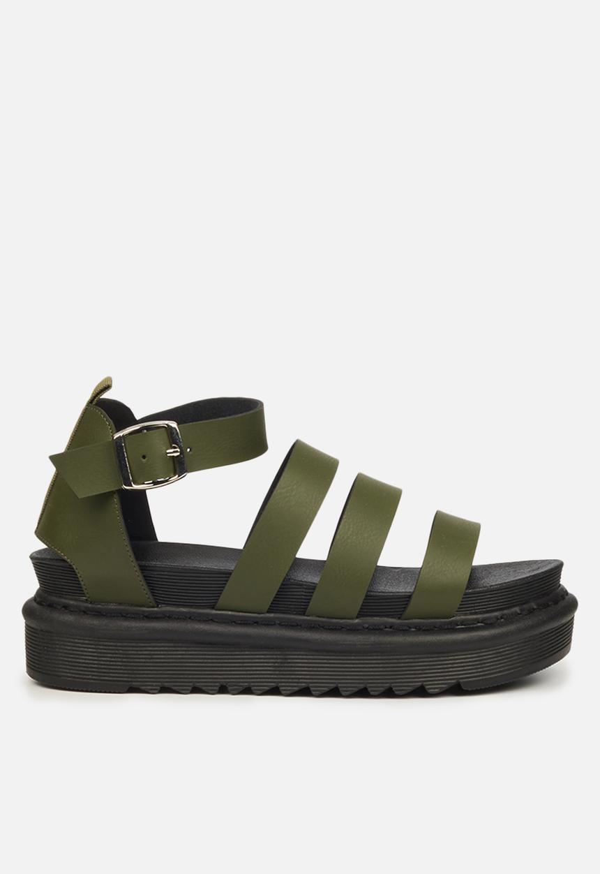 Rock & Co - Rouge 4 chunky flatform sandal - olive
