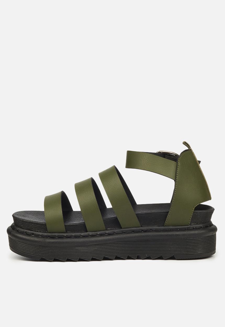 Rock & Co - Rouge 4 chunky flatform sandal - olive