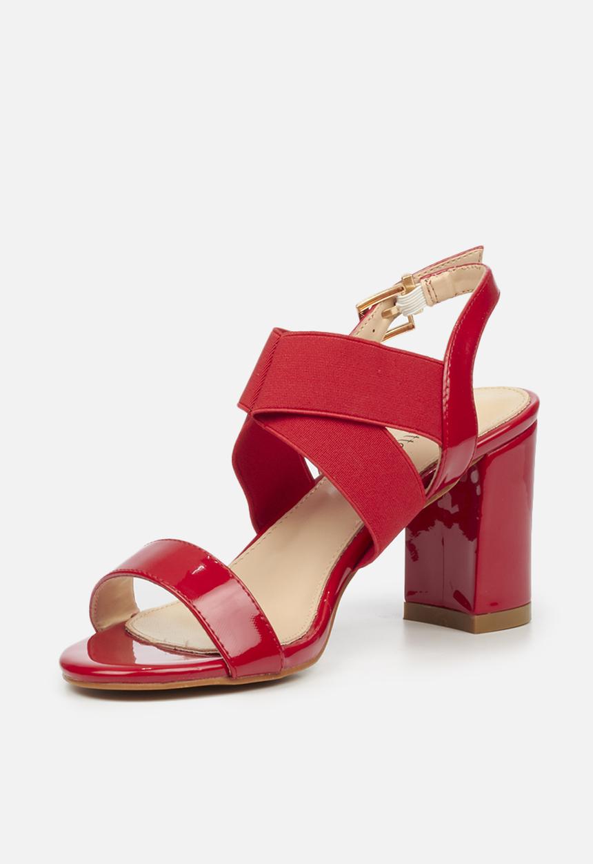 Butterfly Feet - Valery 2 block heel - red