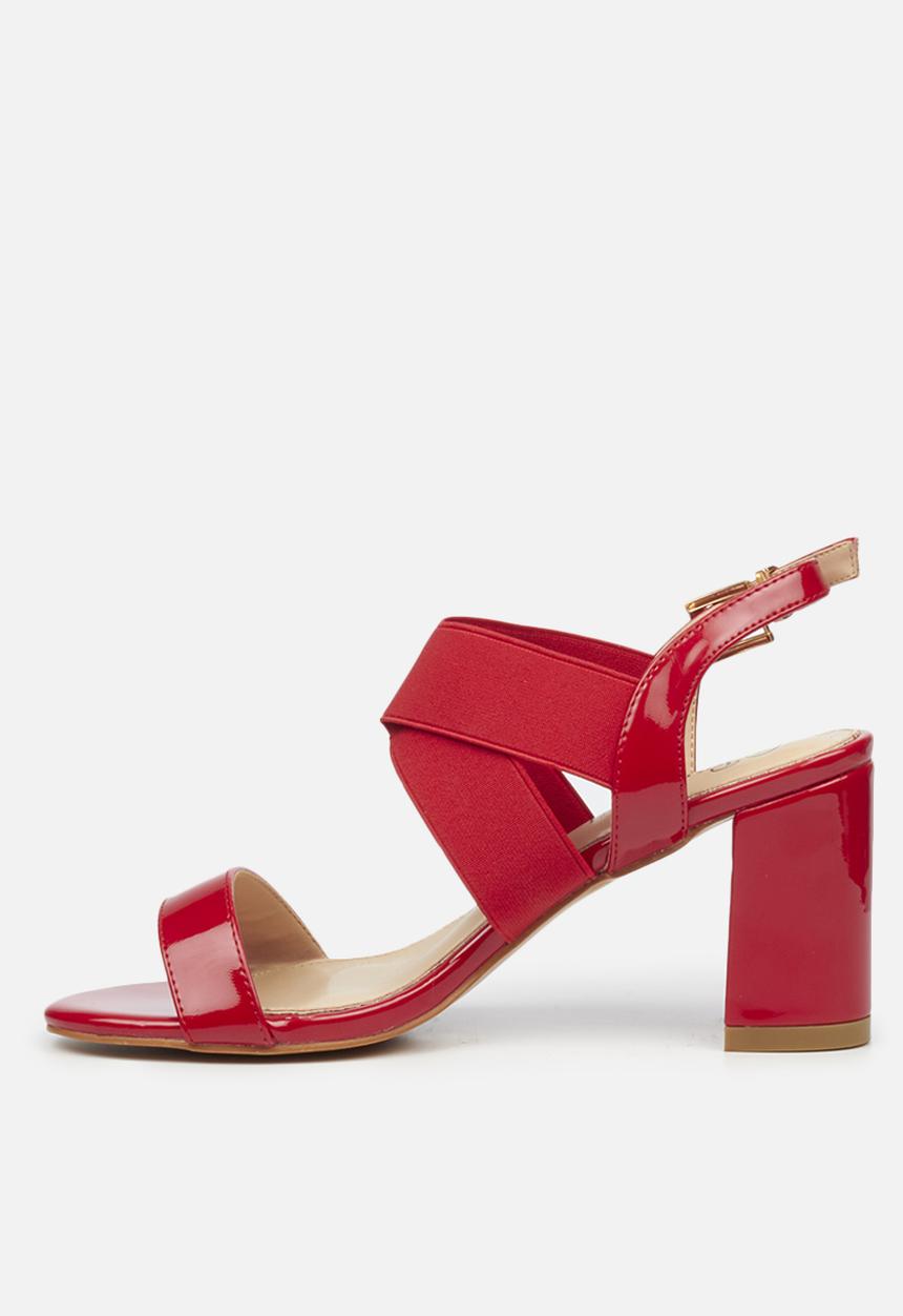 Butterfly Feet - Valery 2 block heel - red
