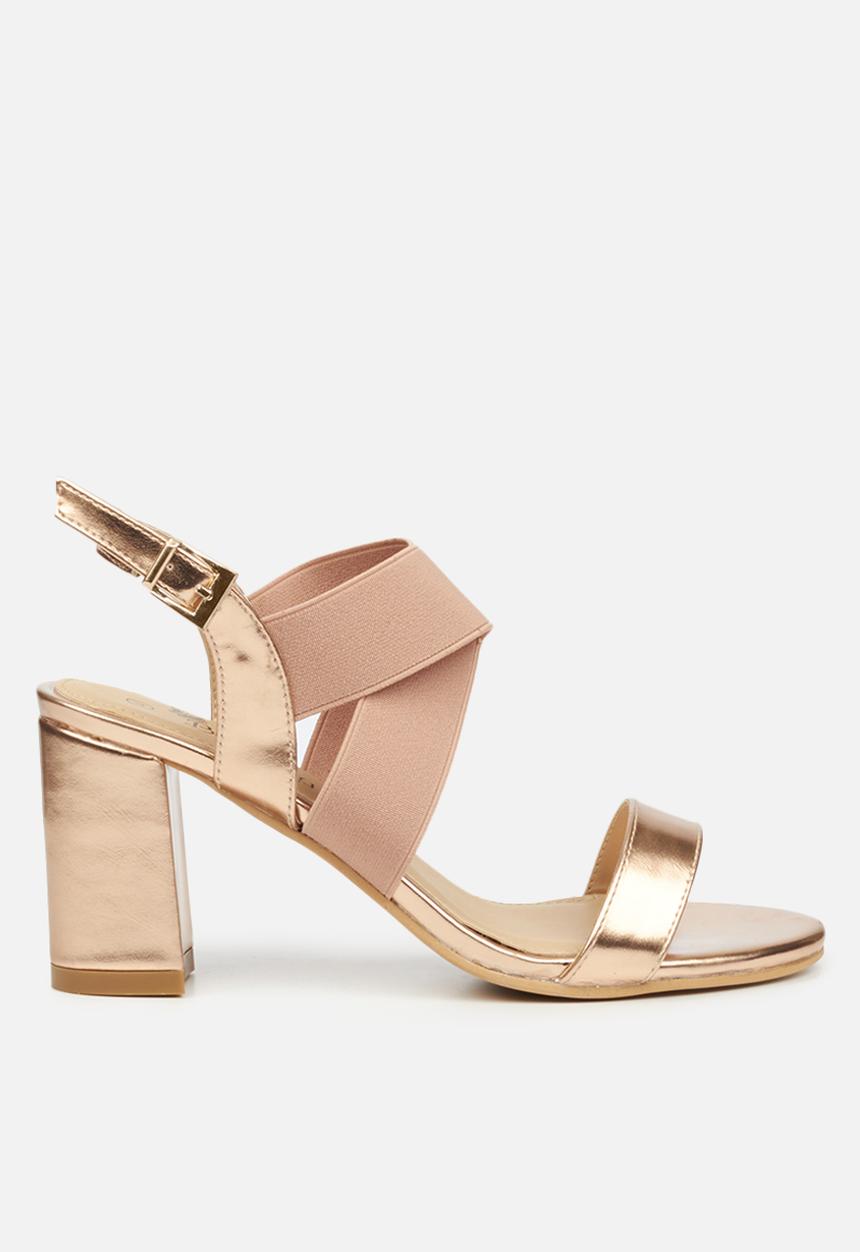 Butterfly Feet - Valery 2 block heel - rose gold