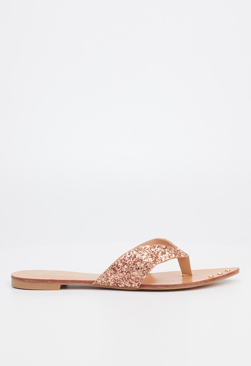 Miss Black - Jazmin1 toe post sandal - rose gold