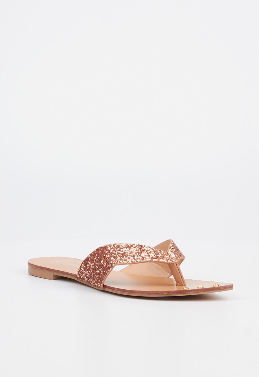 Miss Black - Jazmin1 toe post sandal - rose gold