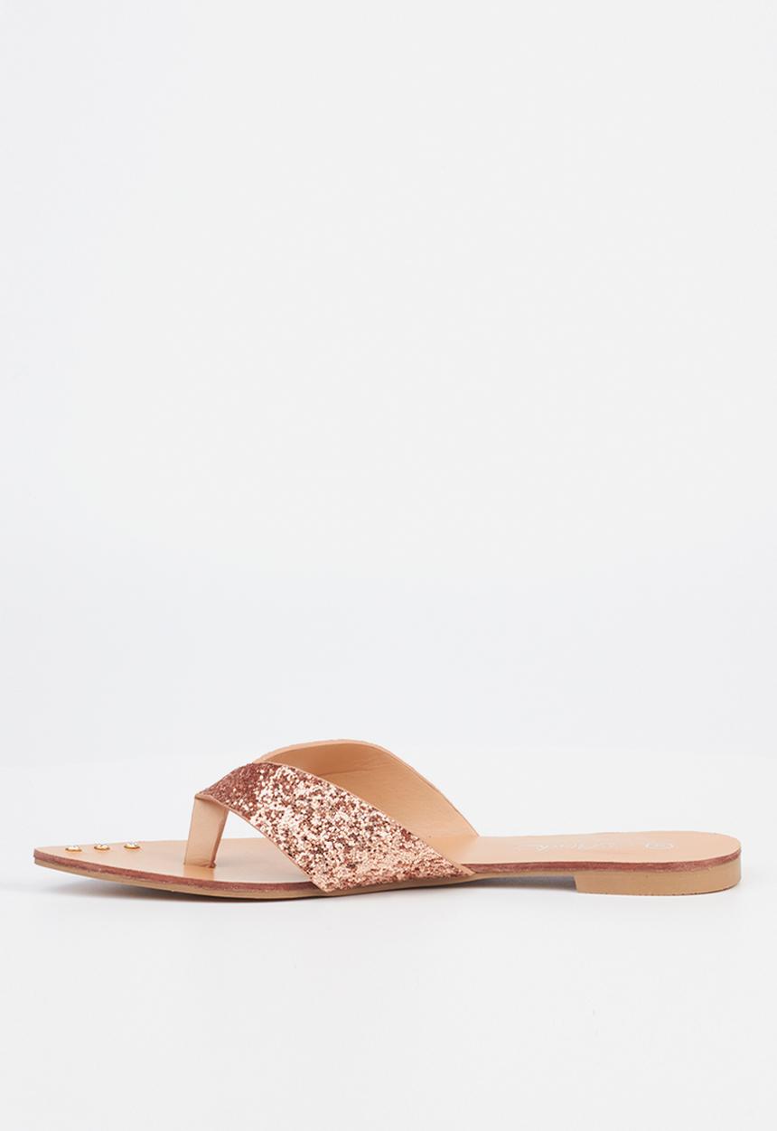 Miss Black - Jazmin1 toe post sandal - rose gold