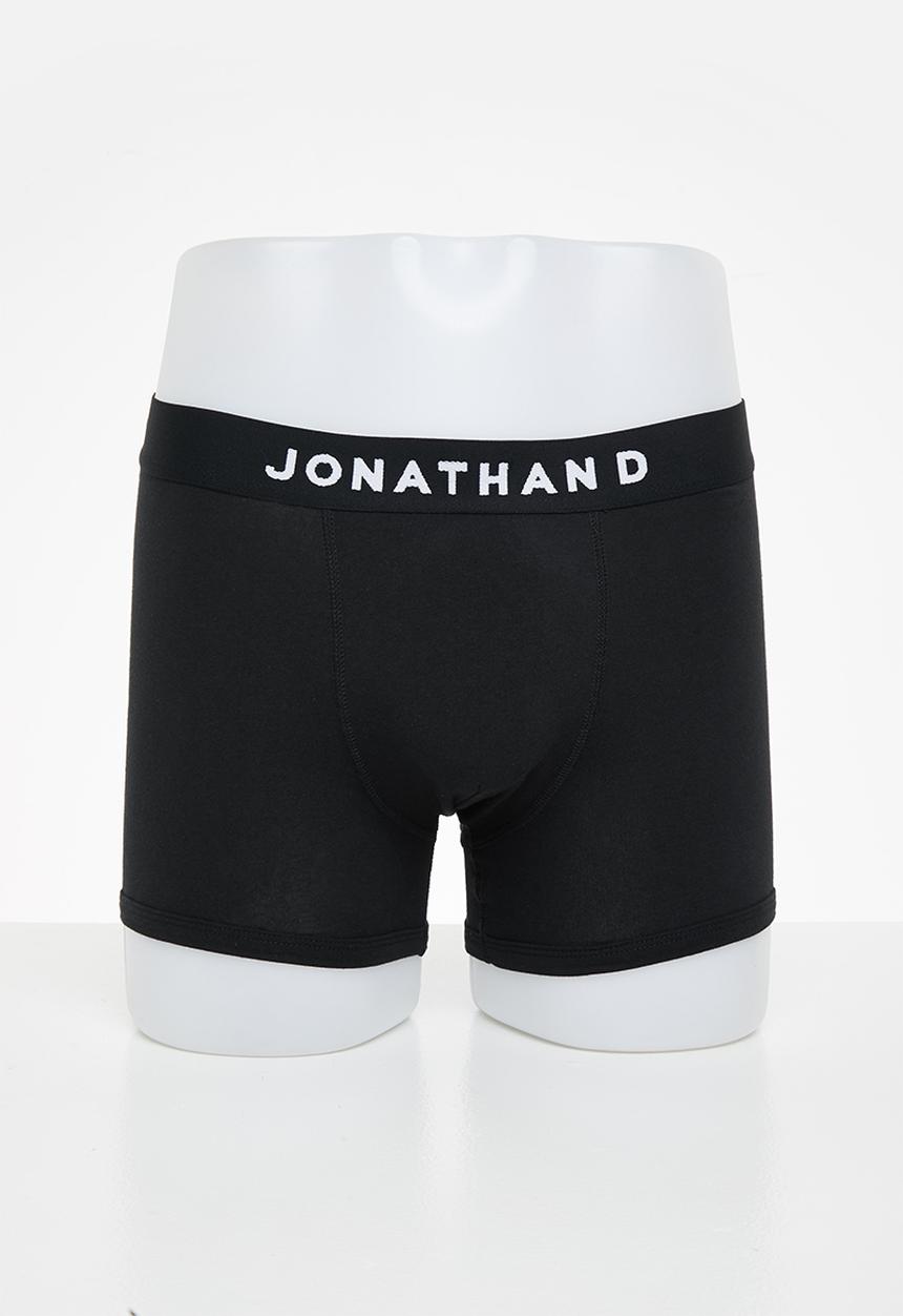 Jonathan D - 2-Pack boxer briefs with elasticated waistband - navy & black