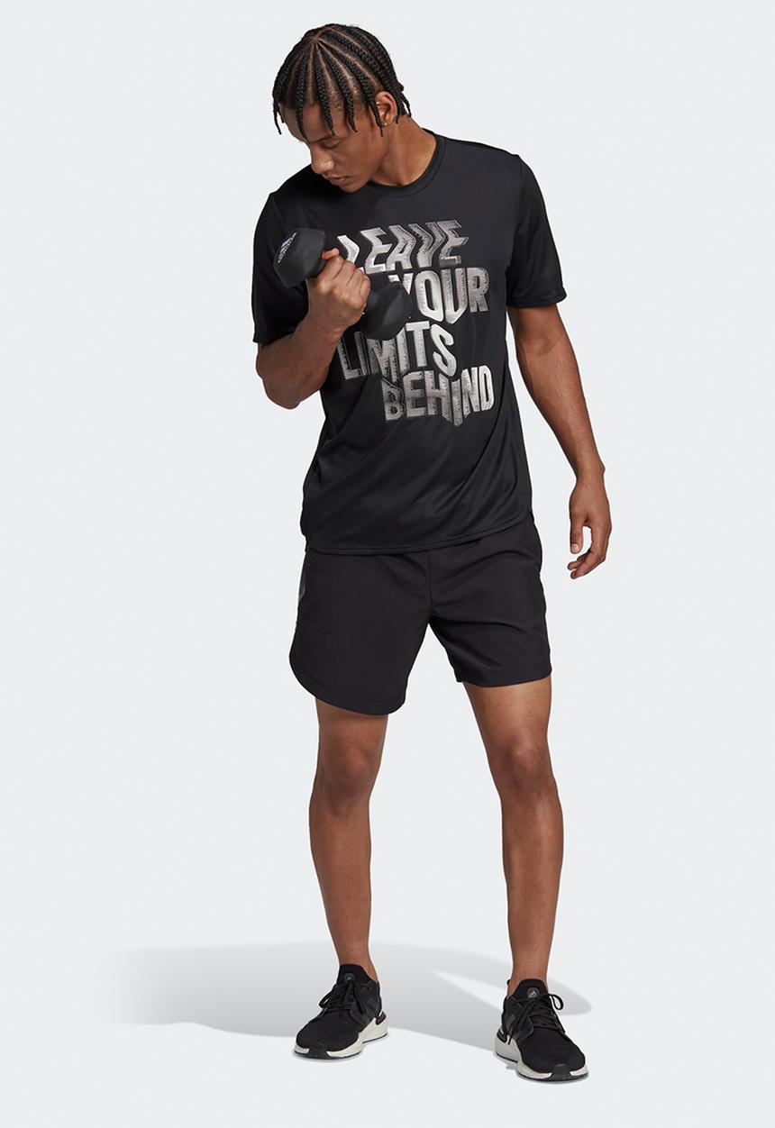 adidas Performance - D4M AEROREADY HIT Graphic Training Shorts - black & white
