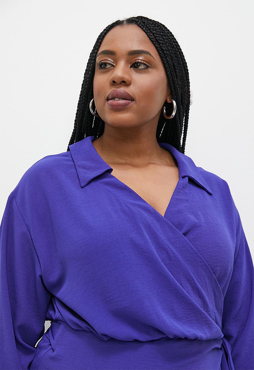 Superbalist - Wrap collar mini - bright blue